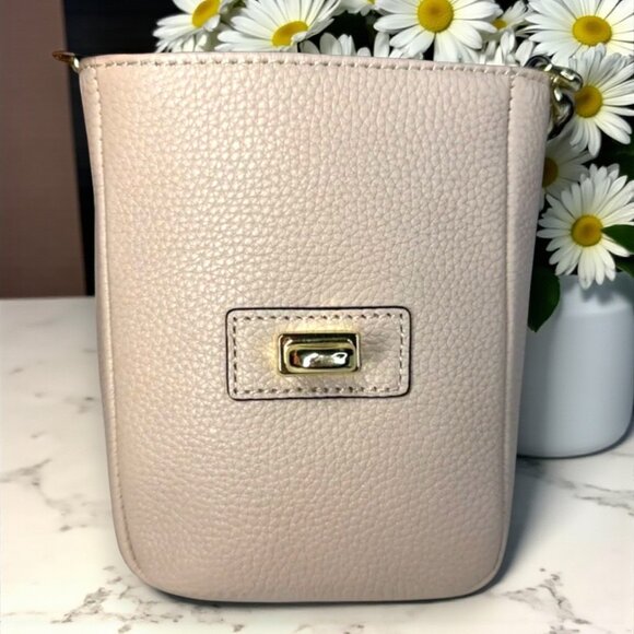 Karl Lagerfeld Paris Agyness Leather Turnlock Crossbody Bag - NWOT - Picture 11 of 17